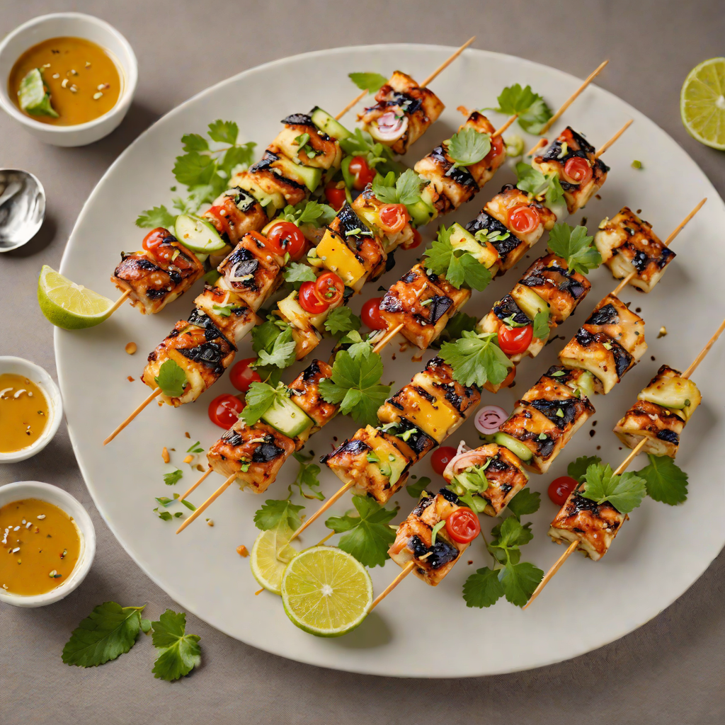 Grilled Sea Turtle-Inspired Miso-Marinated Fish Skewers