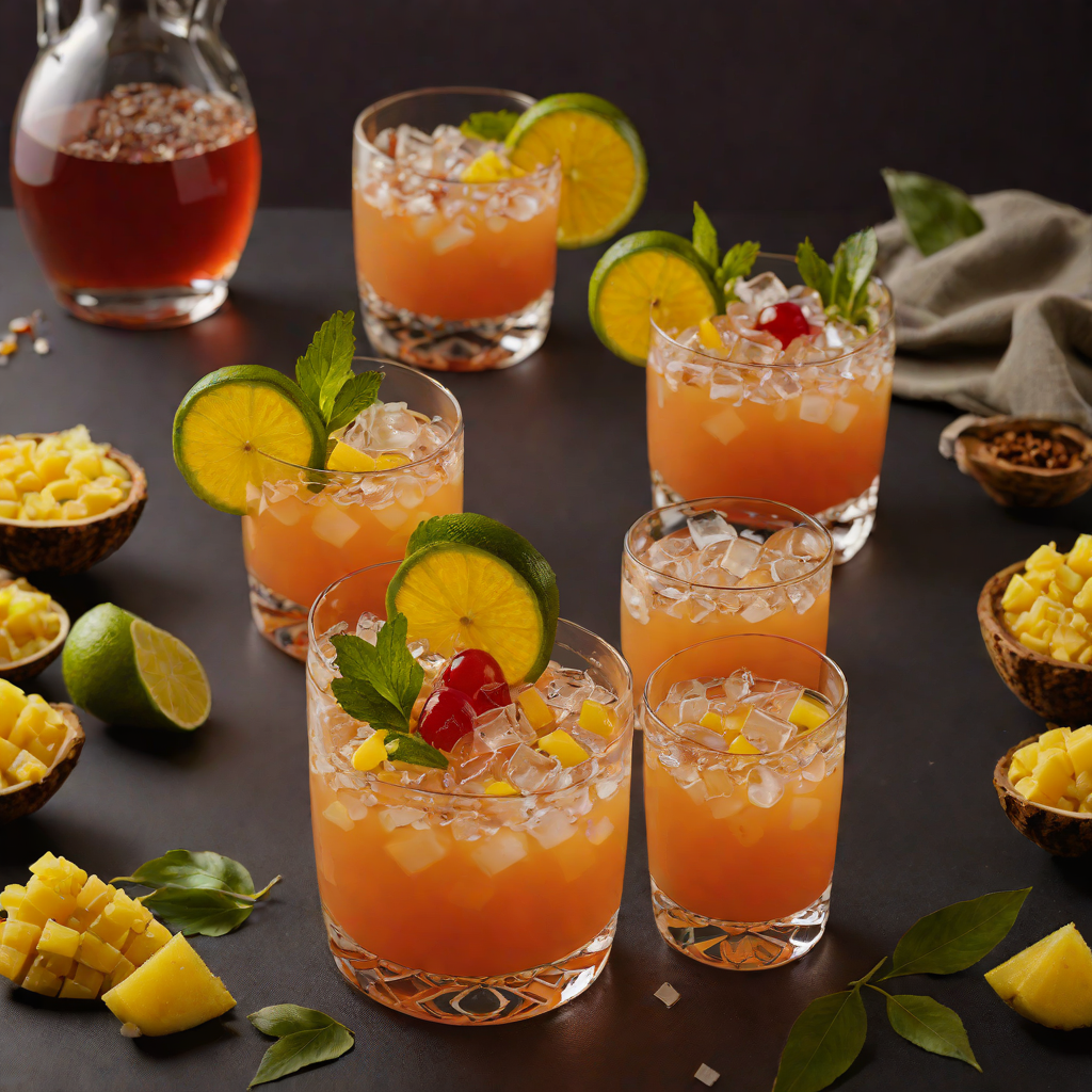 Tropical Sunset Spiced Rum Punch