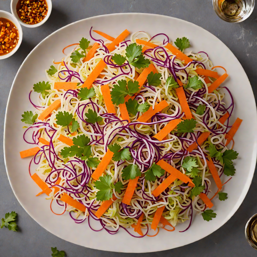 Vinegar-Pickled Cabbage and Carrot Slaw