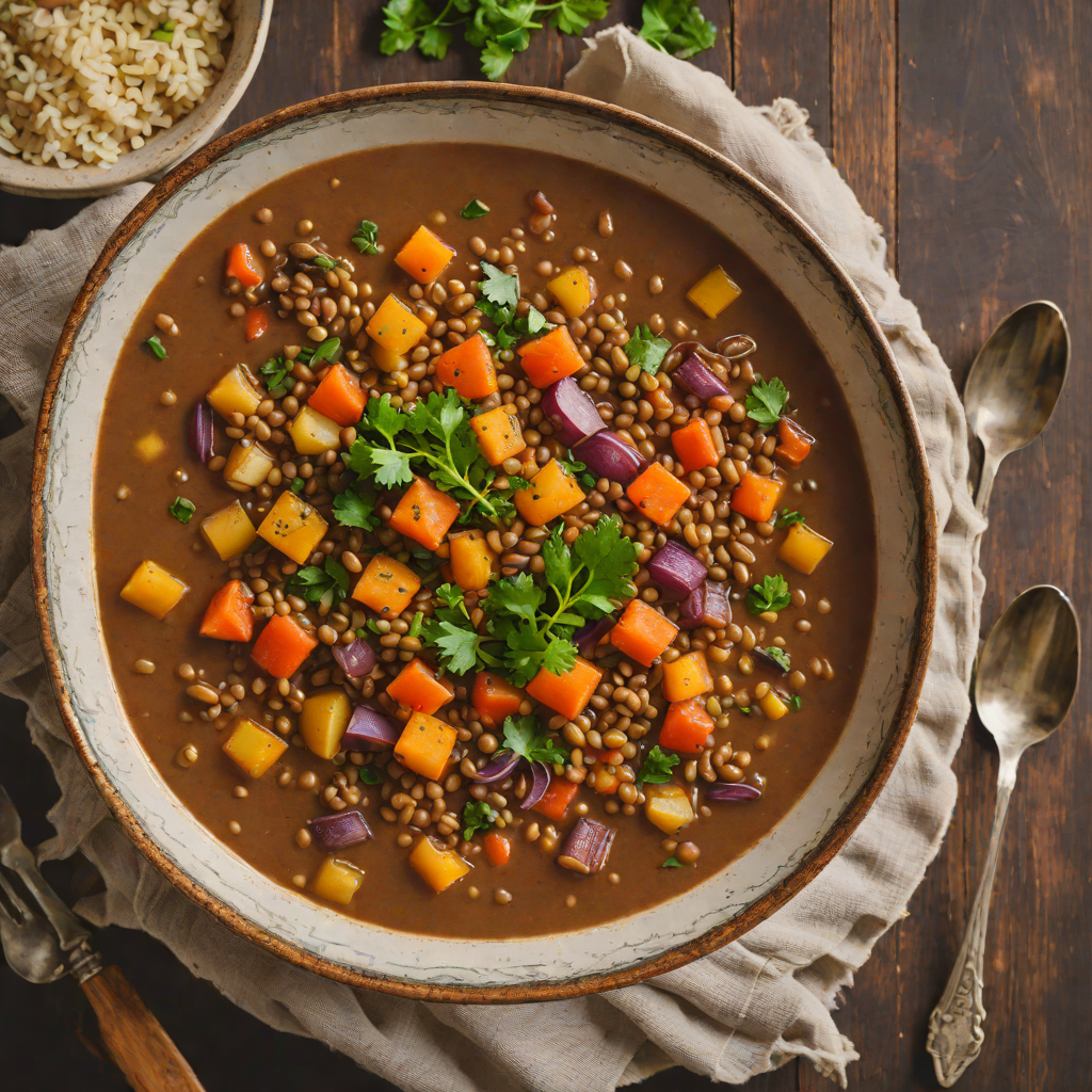 Northward Spiced Lentil Stew with Root Vegetables