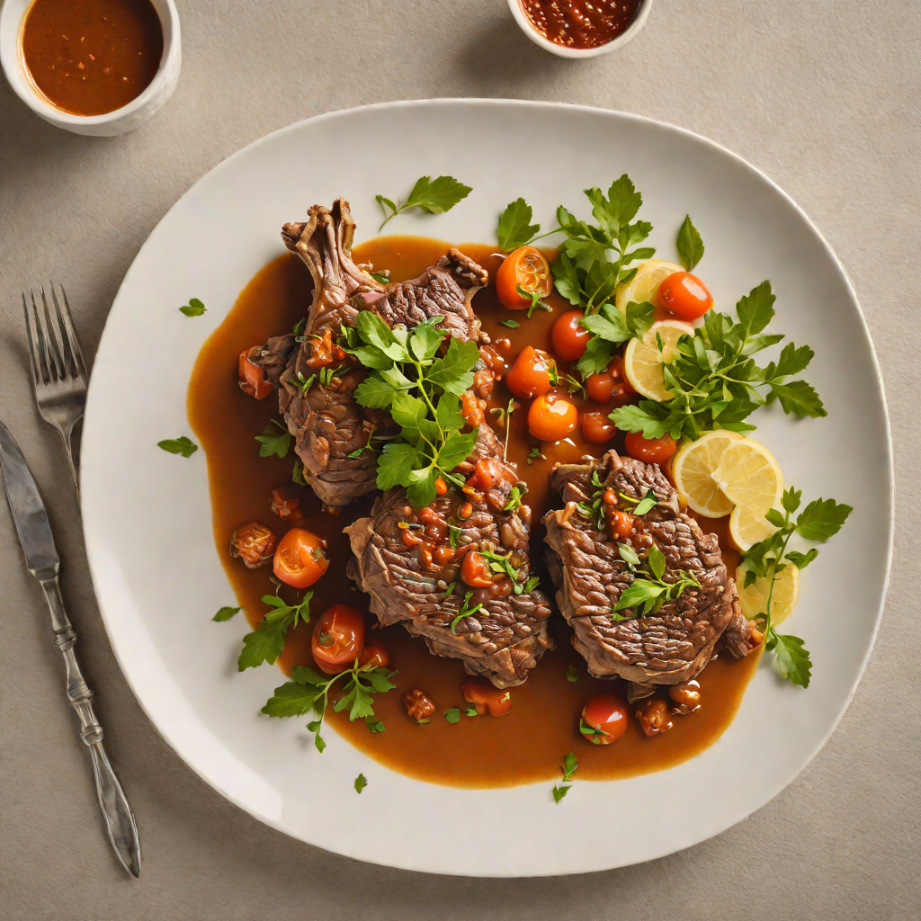 Slow-Cooked Lamb Shoulder with Lemon Myrtle and Bush Tomato Sauce