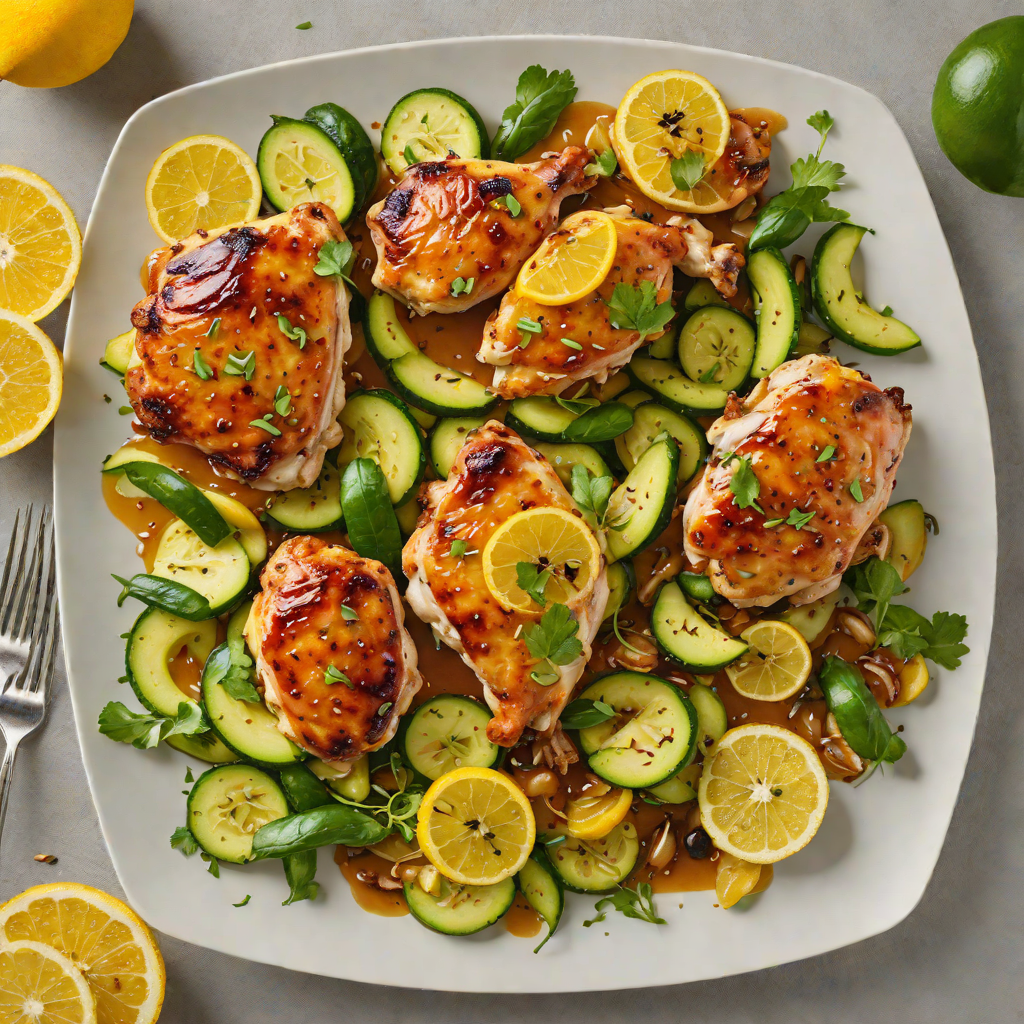 Sheet Pan Citrus-Honey Glazed Chicken with Zucchini