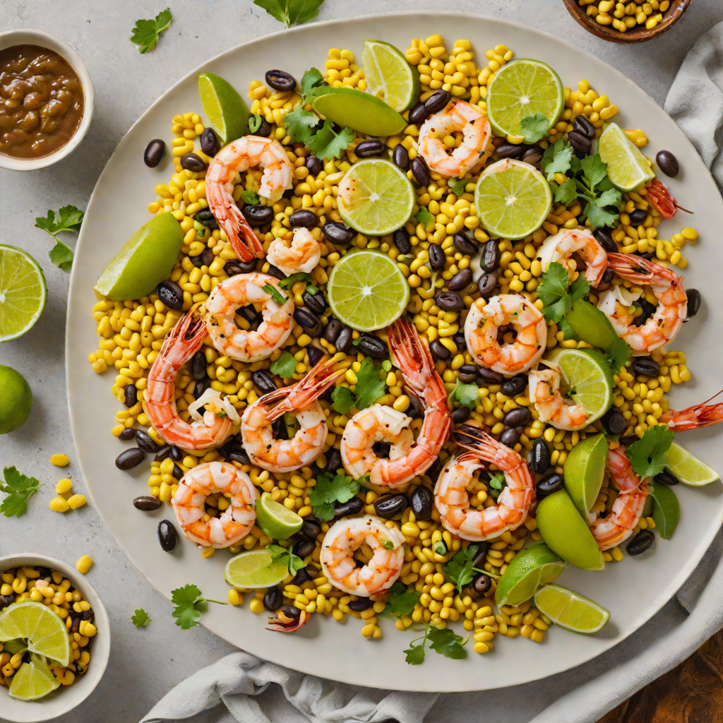 Sheet Pan Chile-Lime Shrimp with Charred Corn and Black Beans