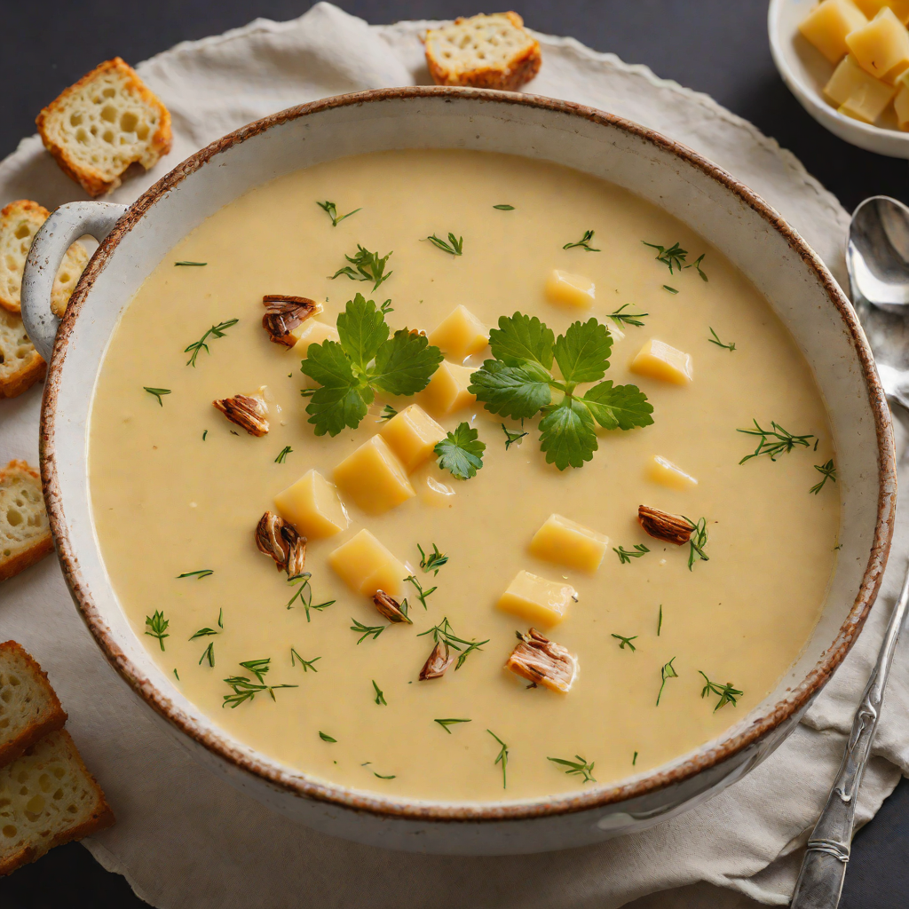 Roasted Garlic and Aged Cheddar Soup