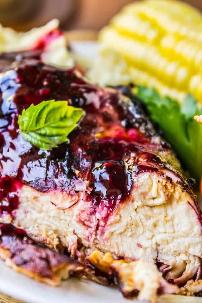 Pan-Seared Chicken with Blackberry-Balsamic Reduction