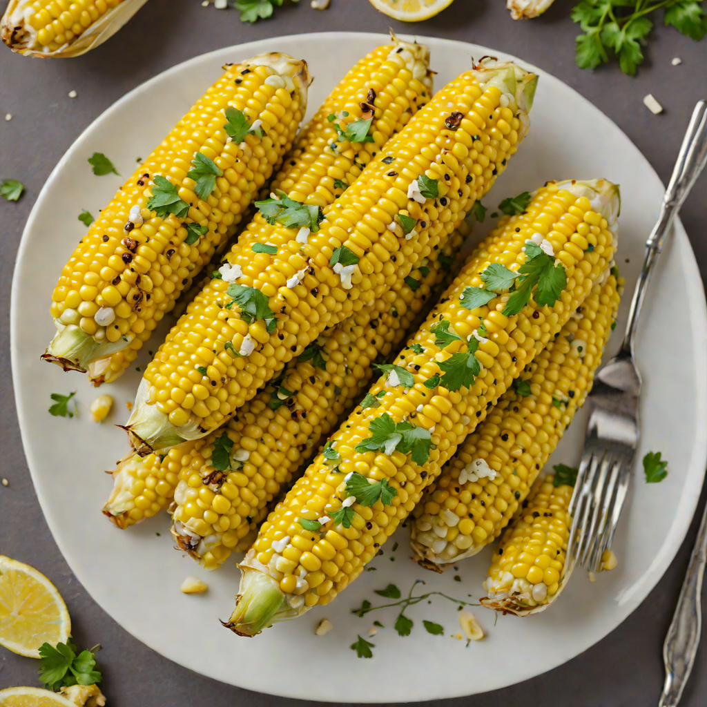 Grilled Hoosier Sweet Corn with Garlic Herb Butter