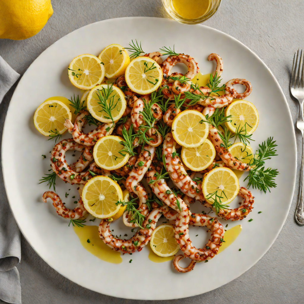 Lemon-Dill Grilled Octopus with Garlic and Olive Oil