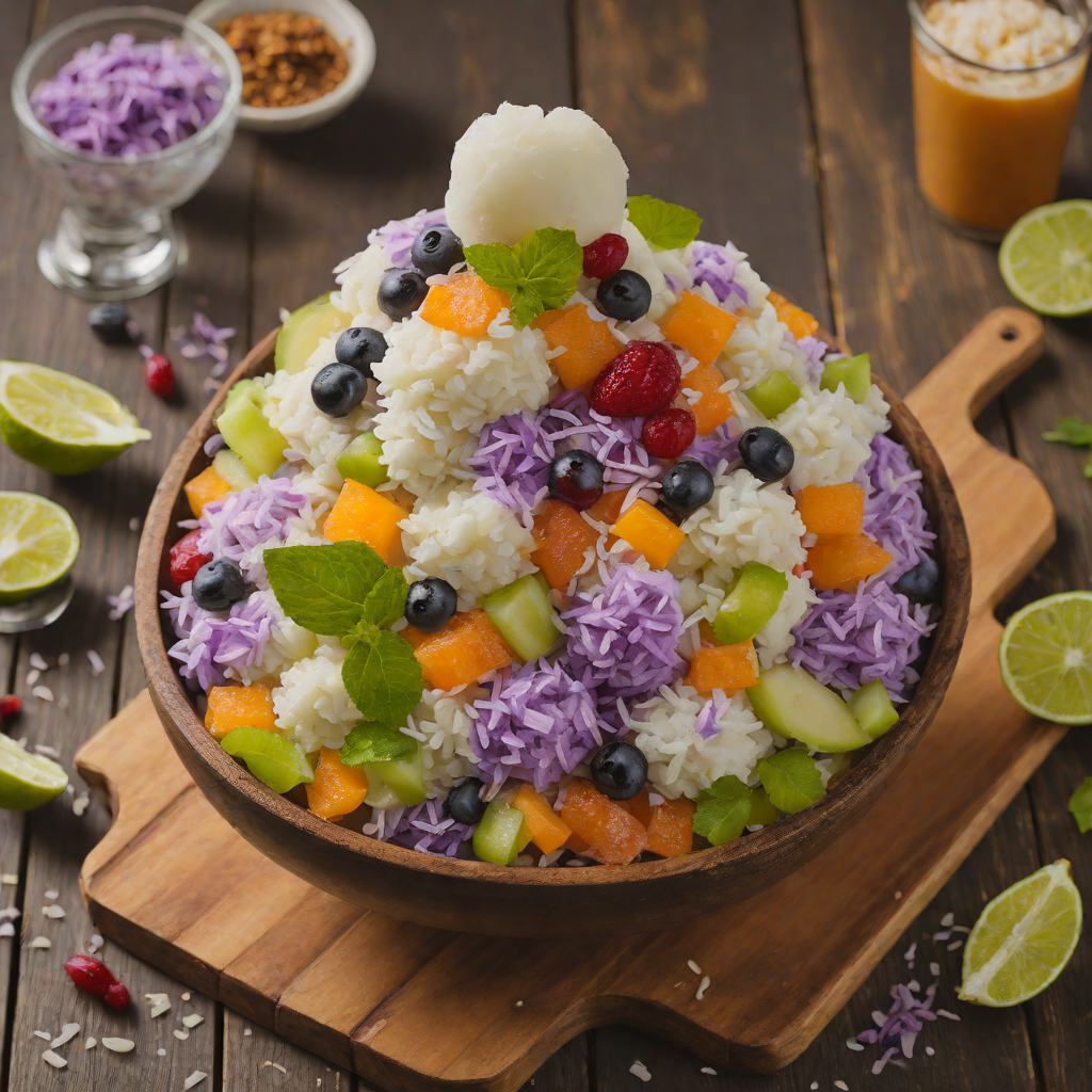 Halo-Halo Inspired Shaved Ice with Coconut and Sweet Beans