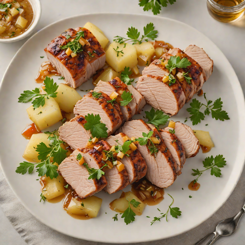 Herb-Infused Pork Tenderloin with Apple-Onion Relish