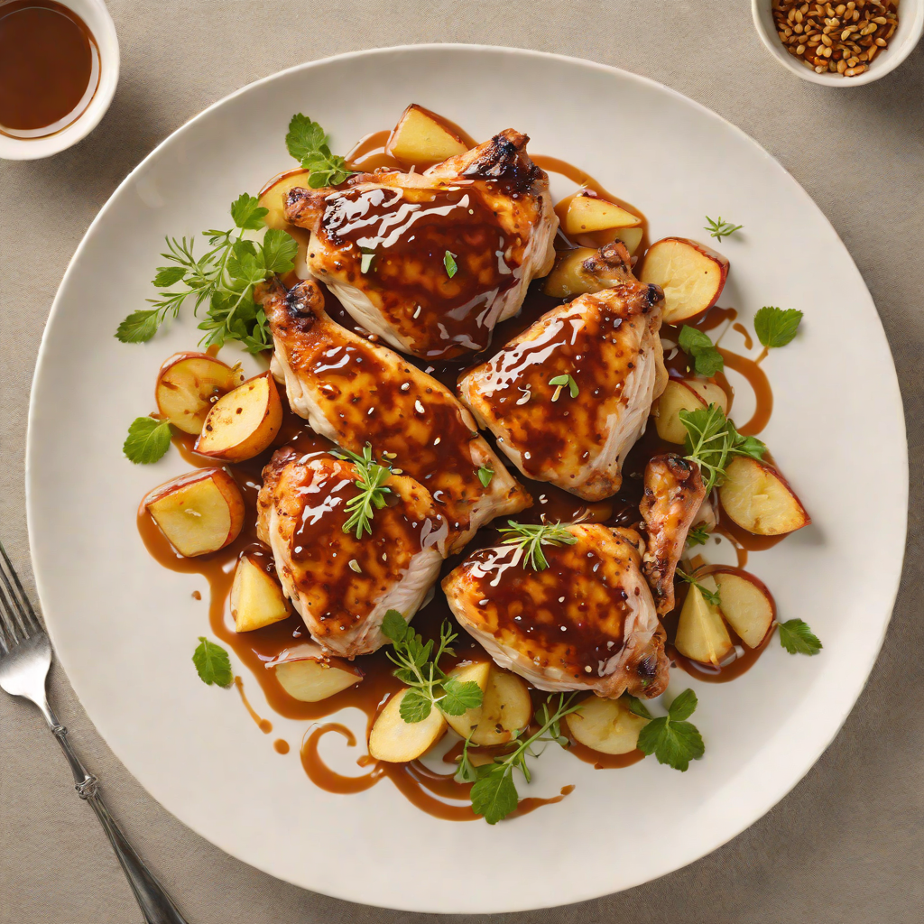 Pan-Seared Chicken with Spiced Cinnamon and Apple Glaze