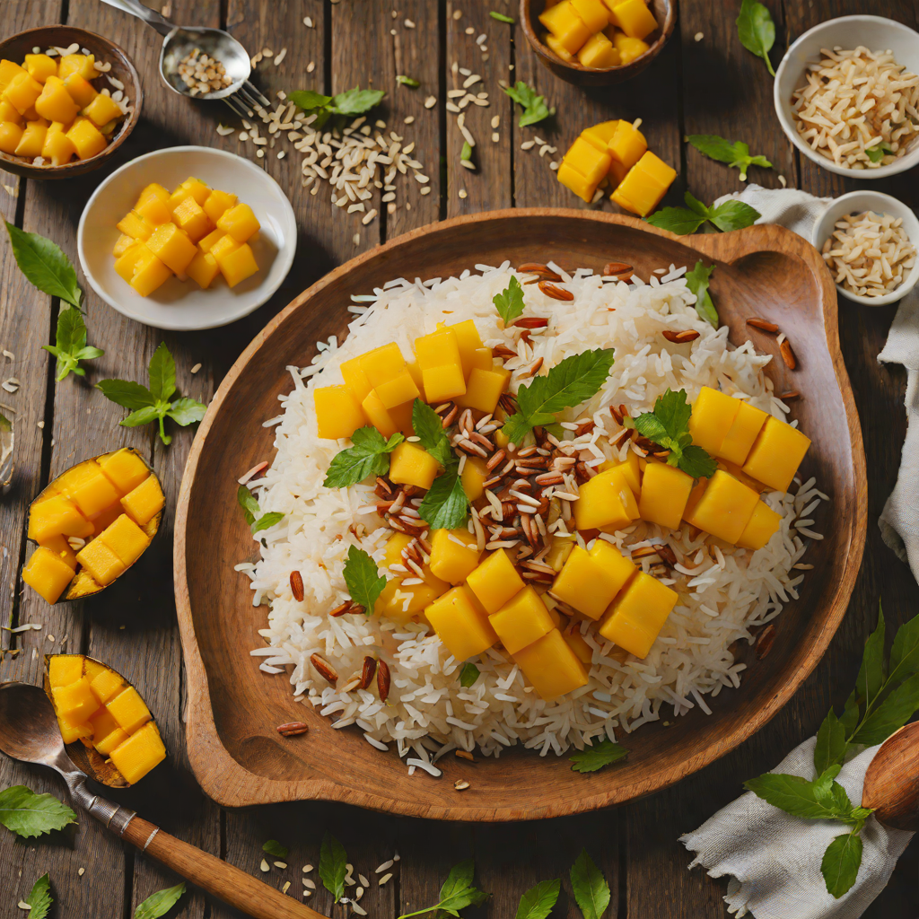 Roasted Mango Coconut Sticky Rice