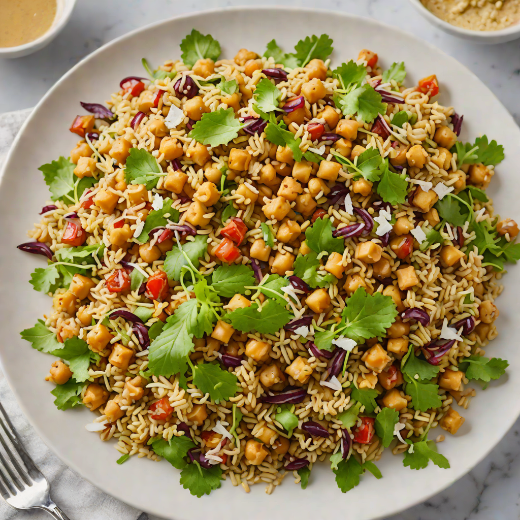 Gluten-Free Spiced Chickpea and Quinoa Salad with Tahini Dressing
