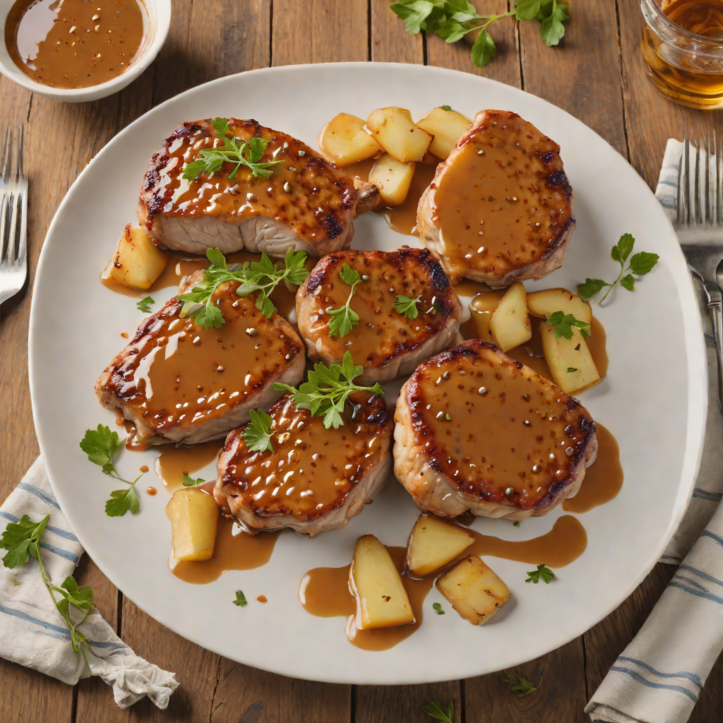 Pan-Seared Pork Chops with Lake County Apple Cider Glaze