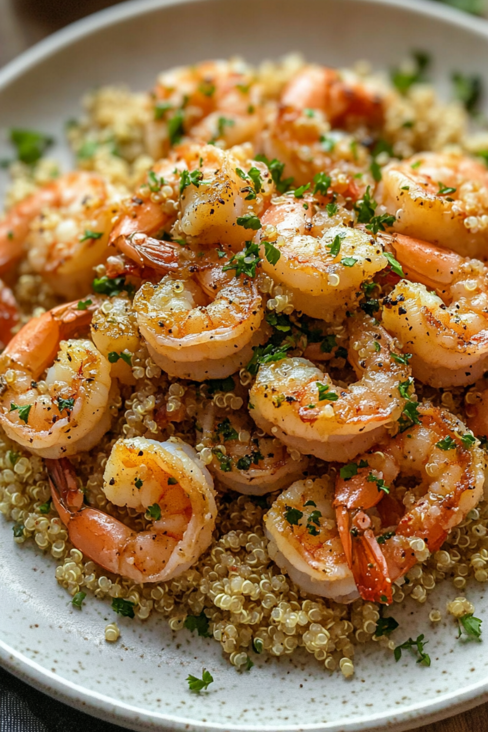 Sautéed Garlic Shrimp over Lemon Herb Quinoa