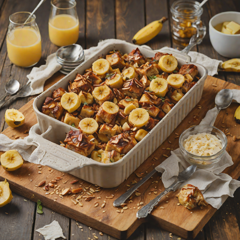Rum-Soaked Banana Foster Bread Pudding