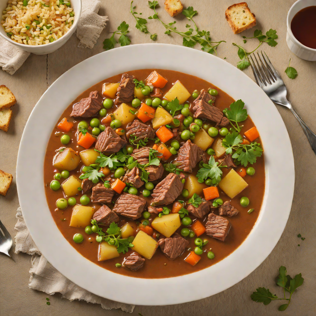 Bolivian-Style Beef Stew with Potatoes and Peas