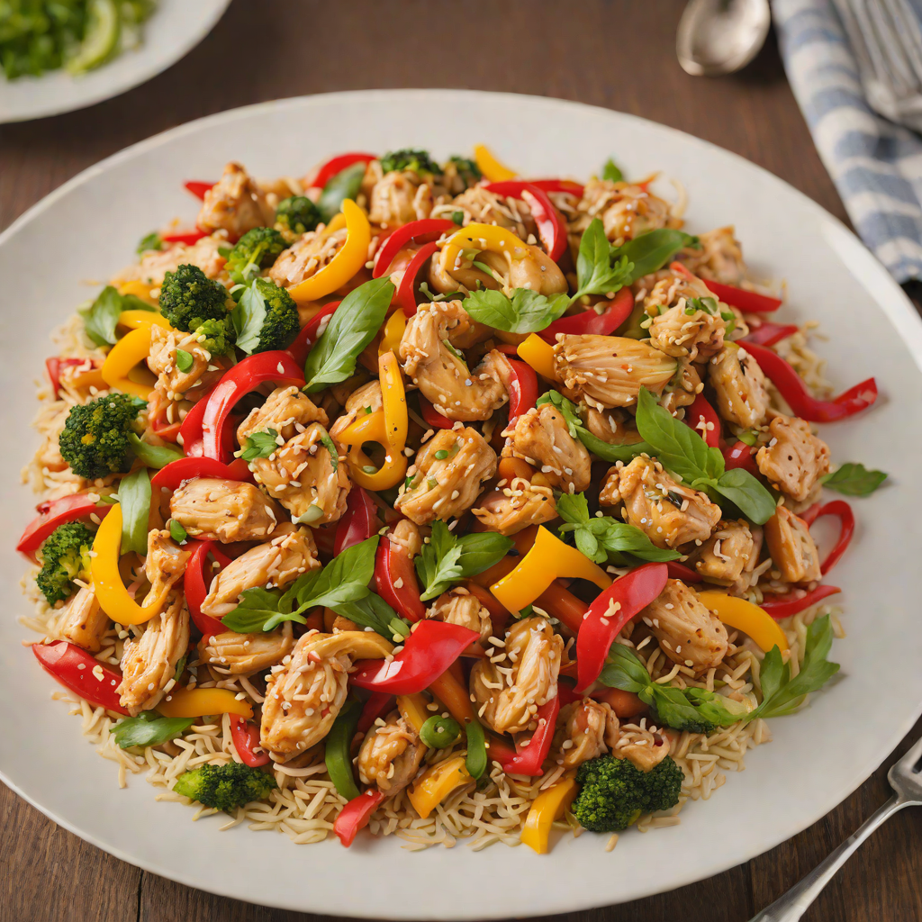 Sautéed Chicken Stir-Fry with Garlic and Bell Peppers