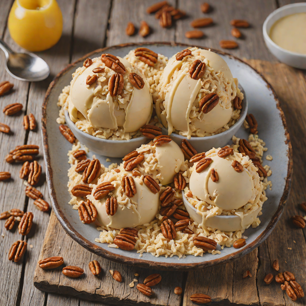 Maple-Pecan Oatmeal Ice Cream with Toasted Pecans