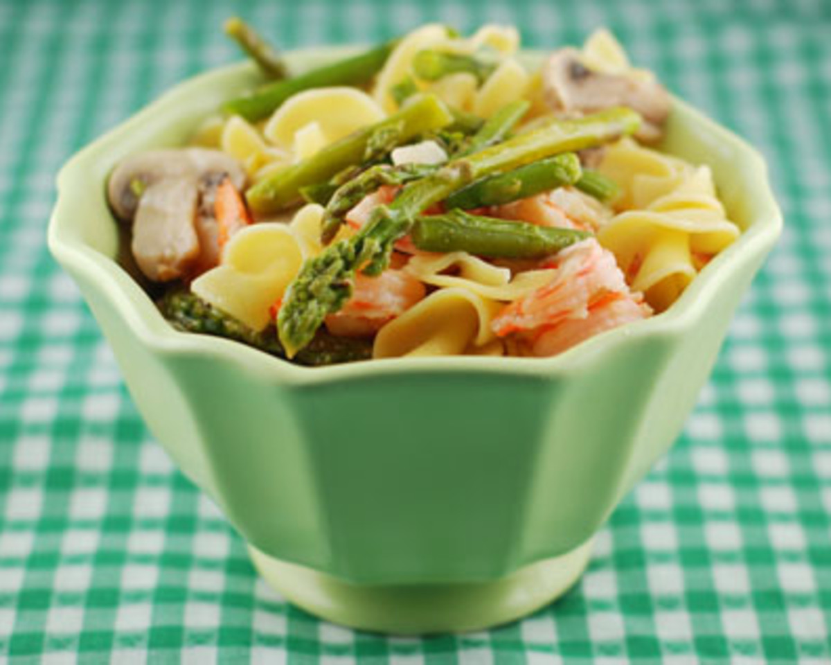 Turmeric-Shrimp & Asparagus Medley