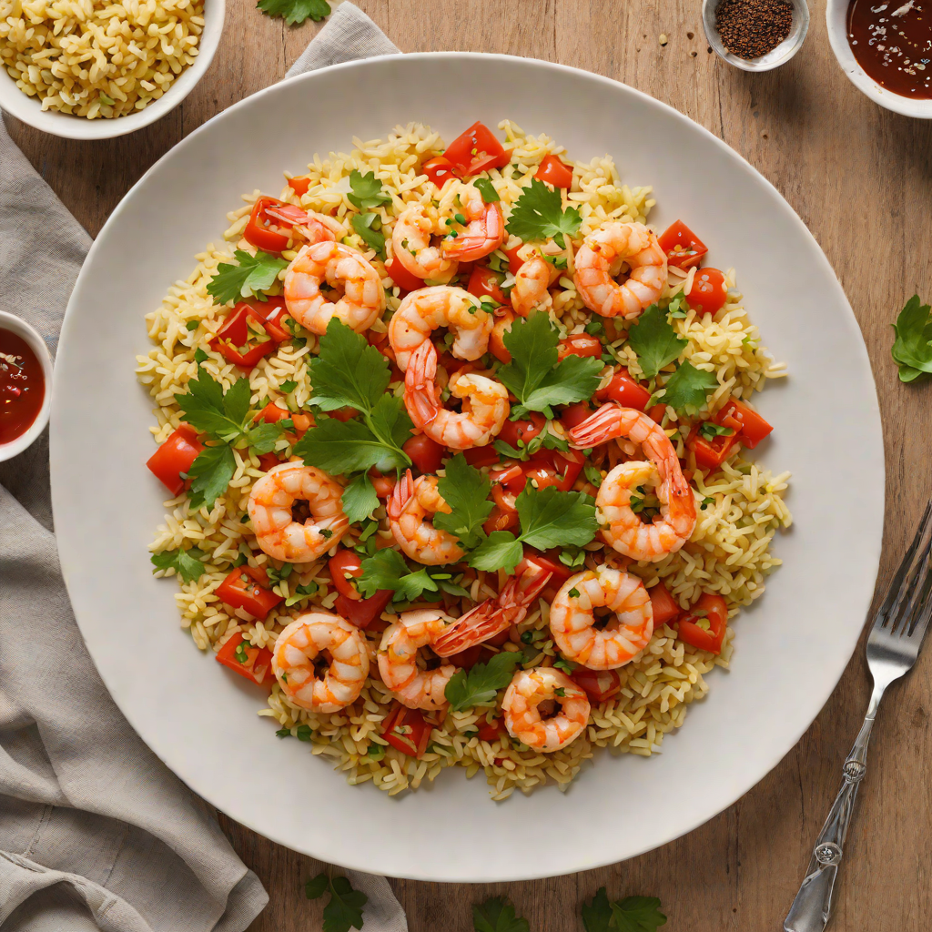 Skillet Shrimp and Cauliflower Rice with Spicy Tomato-Paprika Sauce