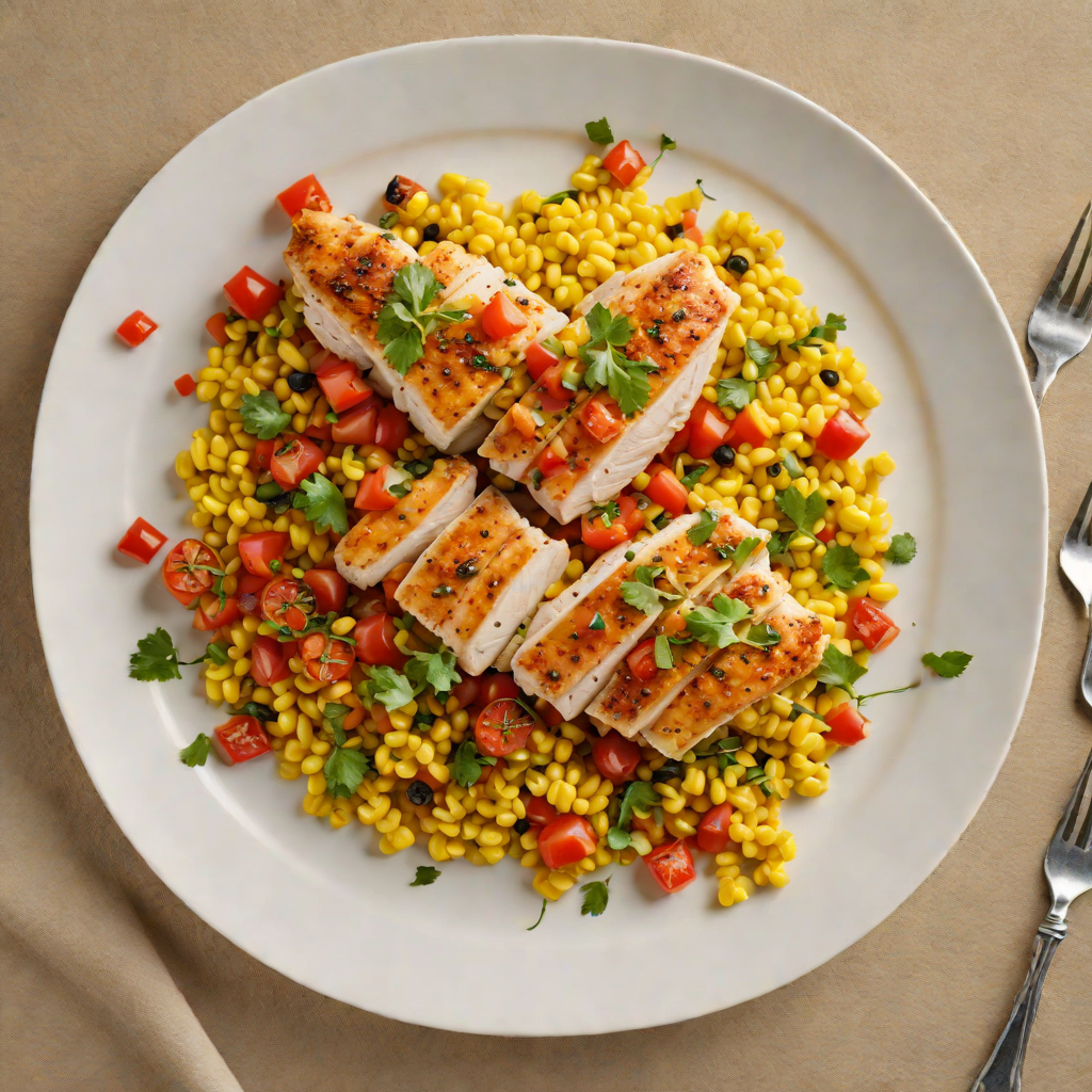 Pan-Seared Chicken with Indiana Sweet Corn and Tomato Ragout