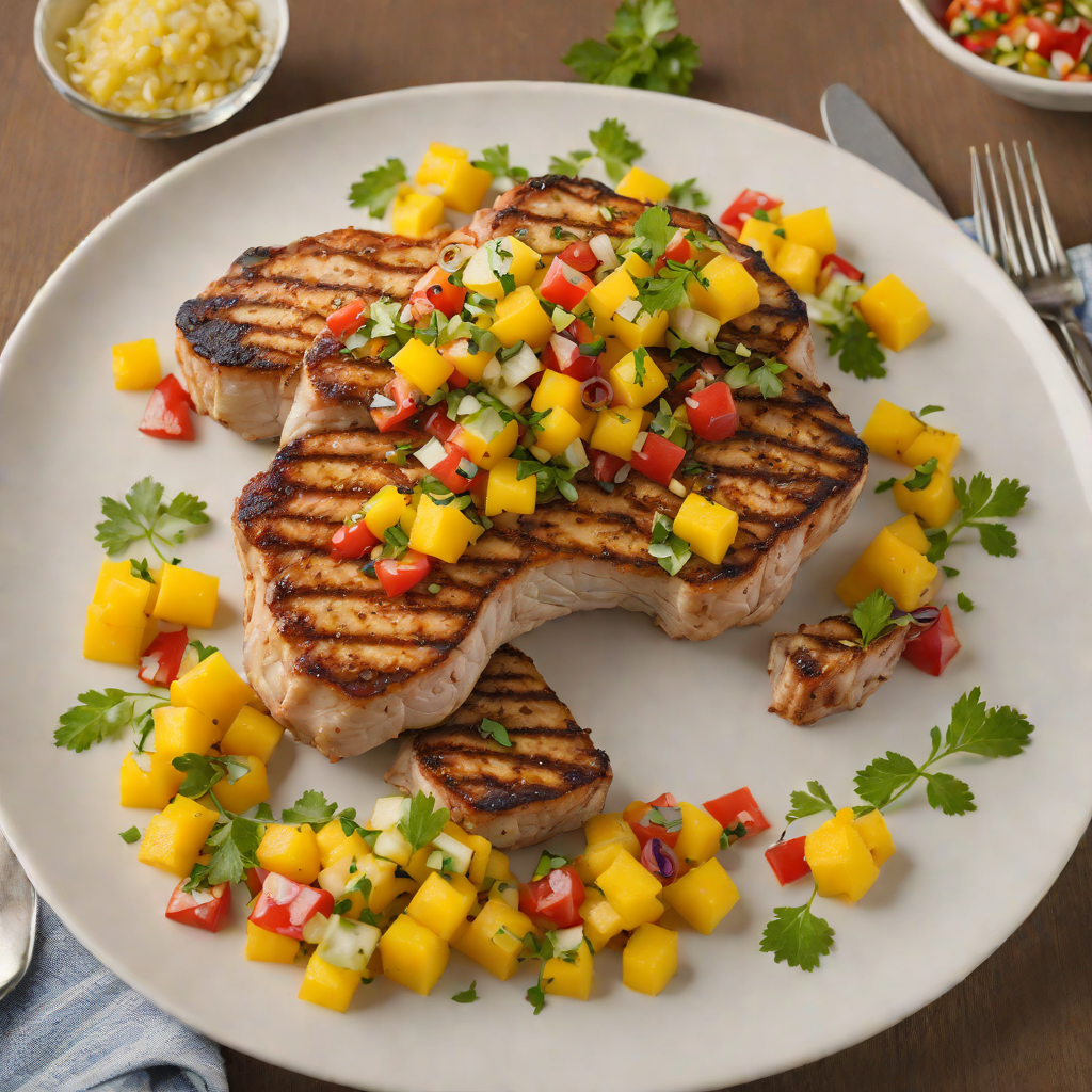 Pan-Seared Pork Chops with Spicy Mango Salsa