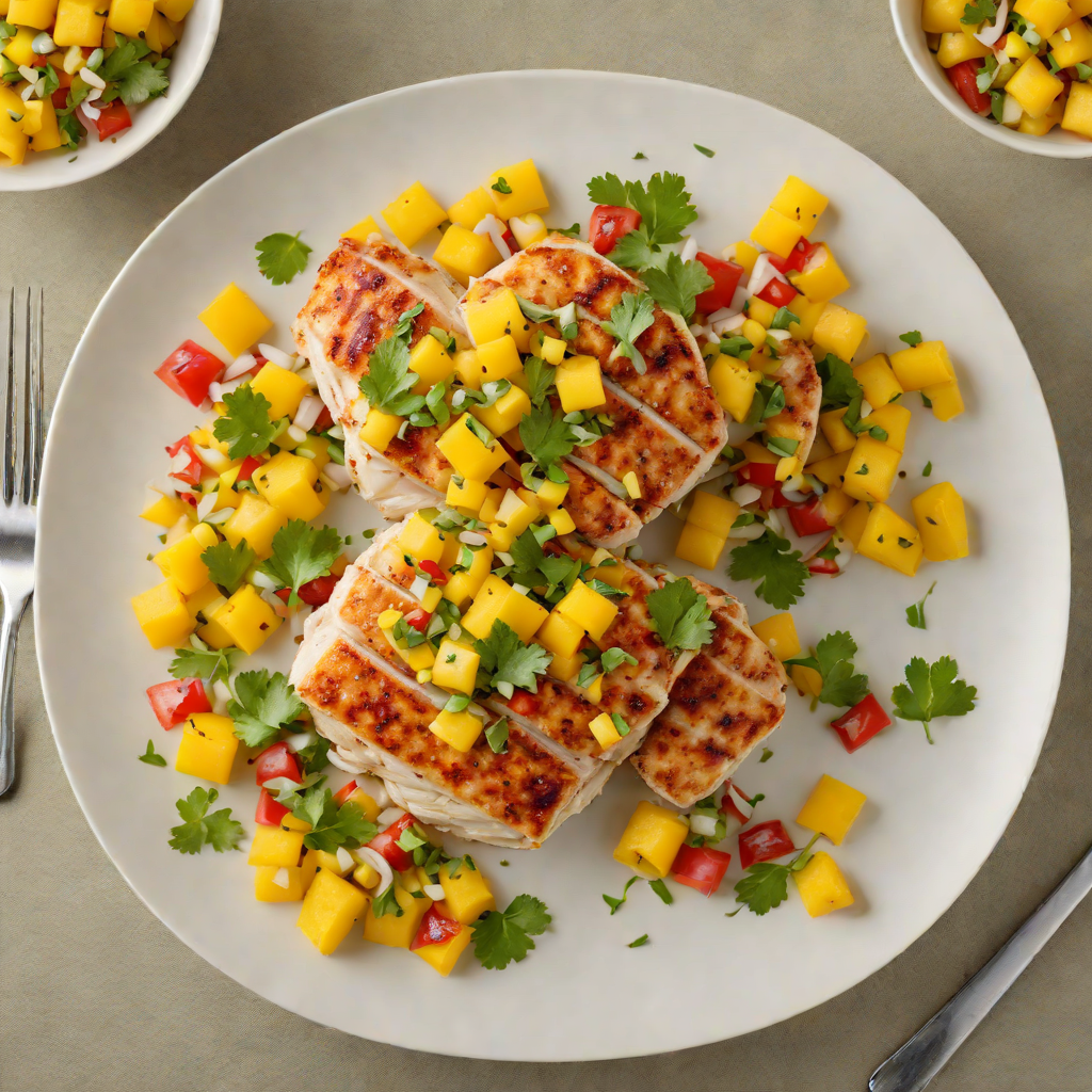 Pan-Seared Chicken with Tangy Mango-Pineapple Salsa
