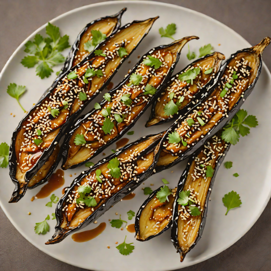 Sautéed Miso-Glazed Eggplant with Sesame and Scallions