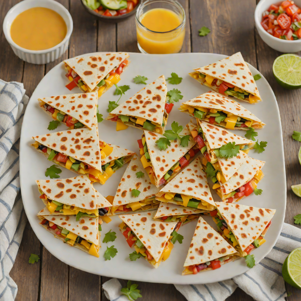 Kid-Friendly Mini Veggie Quesadillas with Cheddar