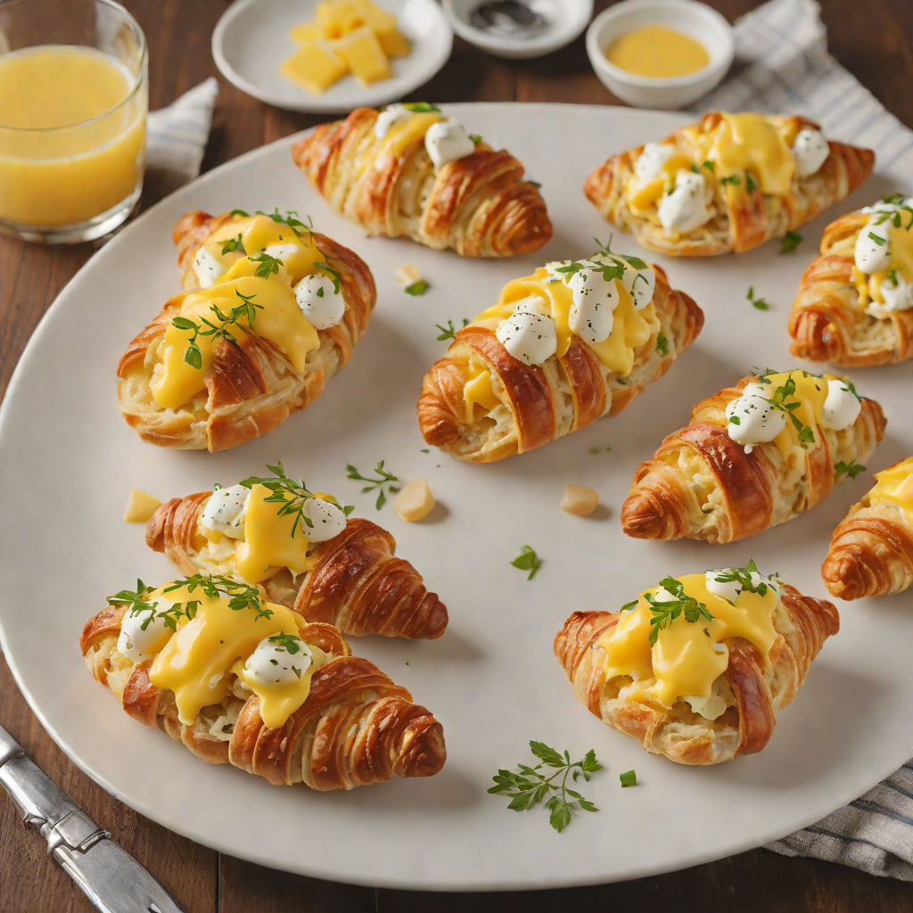 Mini Egg and Cheese Croissant Boats