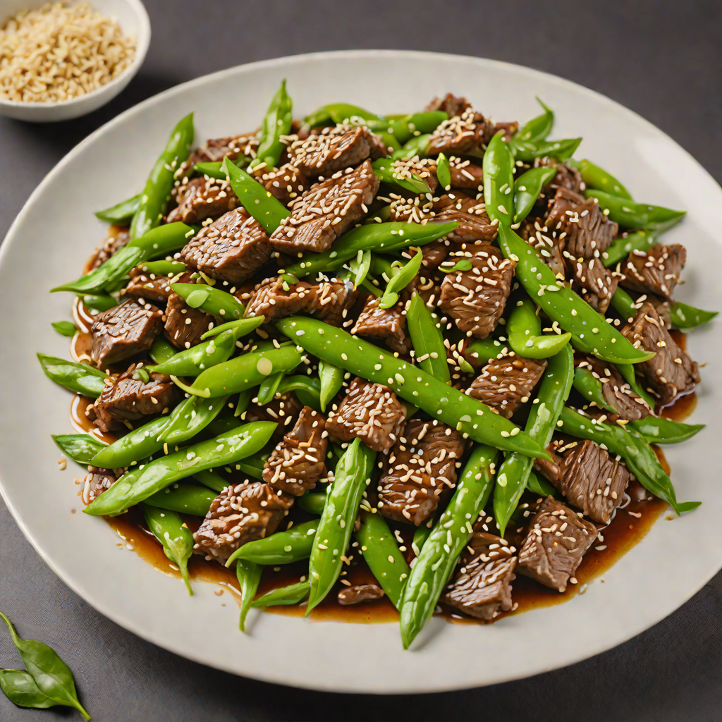 Sautéed Ginger Beef with Snow Peas and Sesame