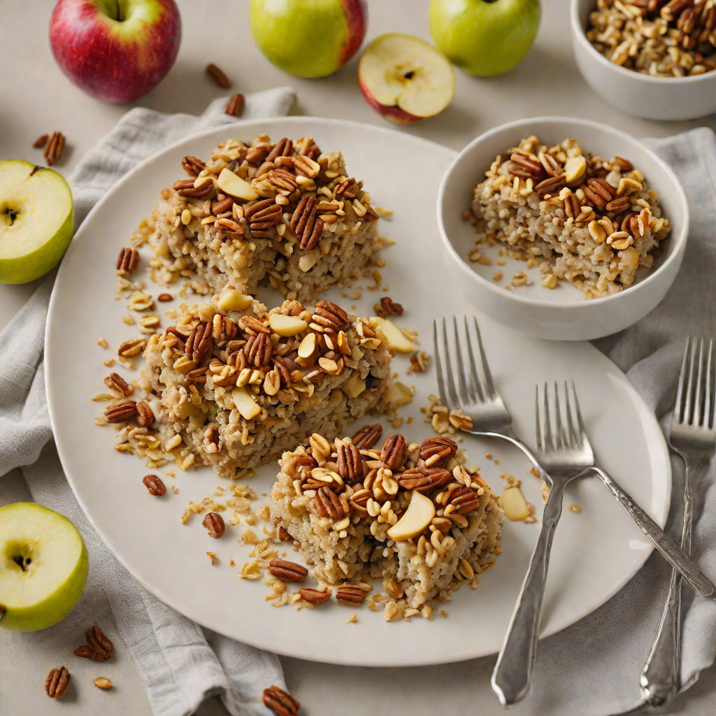 Cinnamon-Spiced Apple and Walnut Oatmeal Bake