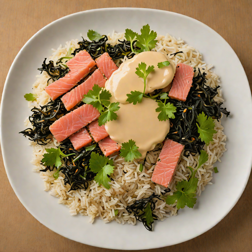 Savory Seaweed and Rice Bowl with Spicy Tuna Mayo