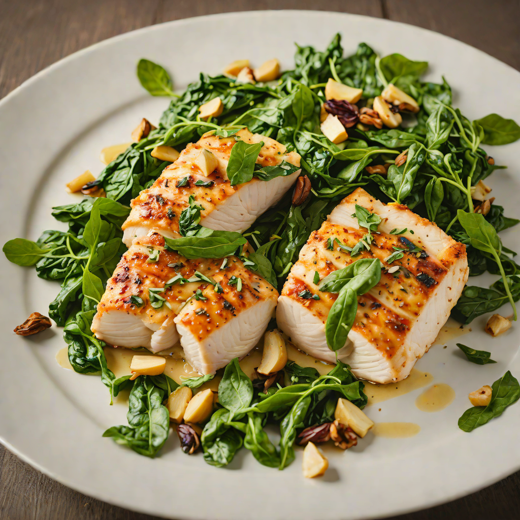 Pan-Seared Chicken Breast with Roasted Garlic and Spinach