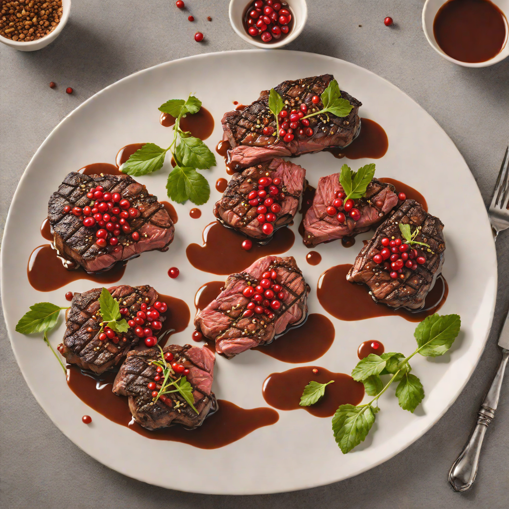 Espresso-Rubbed Kangaroo Steaks with Pepperberry Sauce