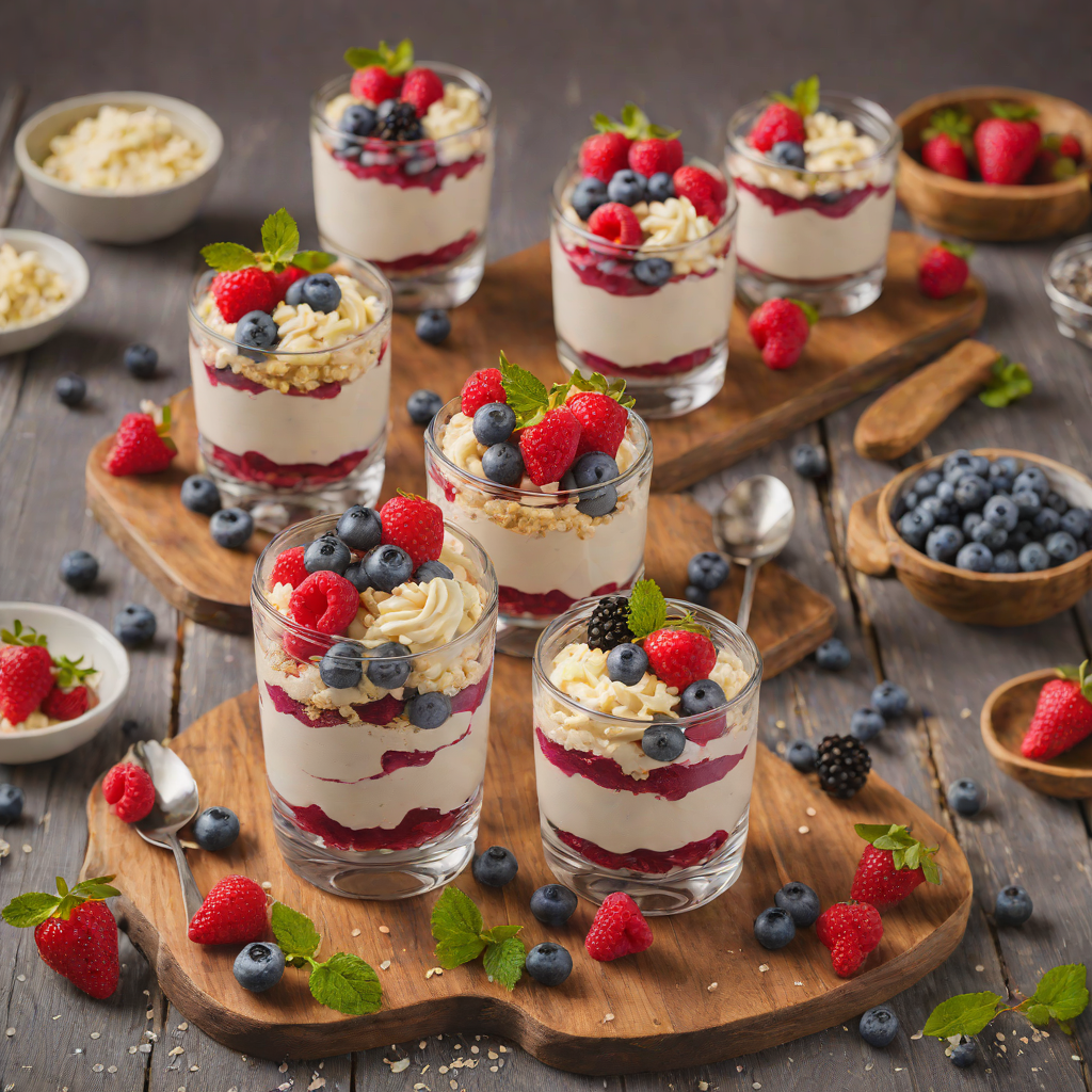 No-Bake Frozen Berry Cheesecake Parfaits