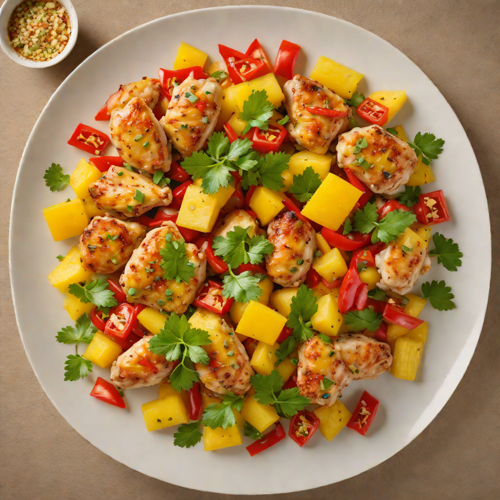 Sautéed Chicken with Tangy Pineapple and Bell Pepper