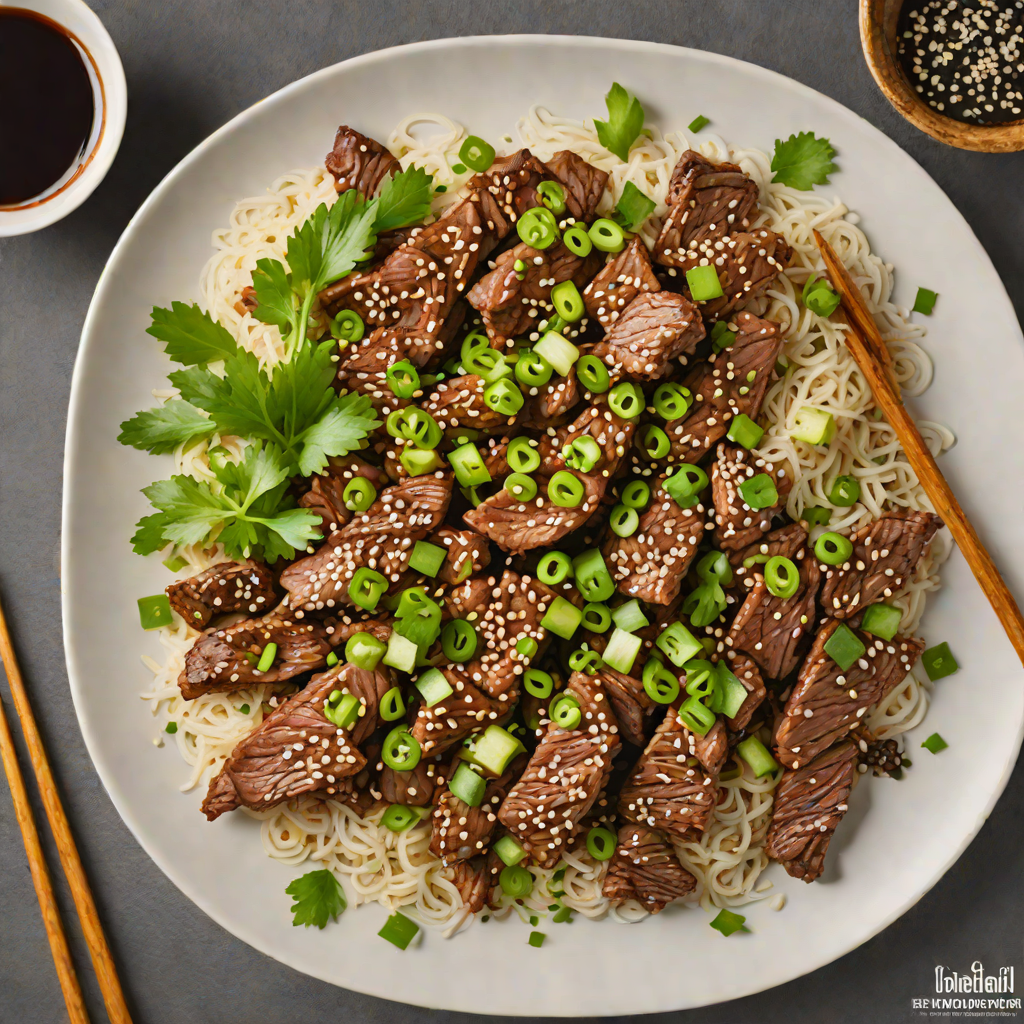Pan-Seared Korean BBQ Beef Bulgogi with Scallion and Sesame