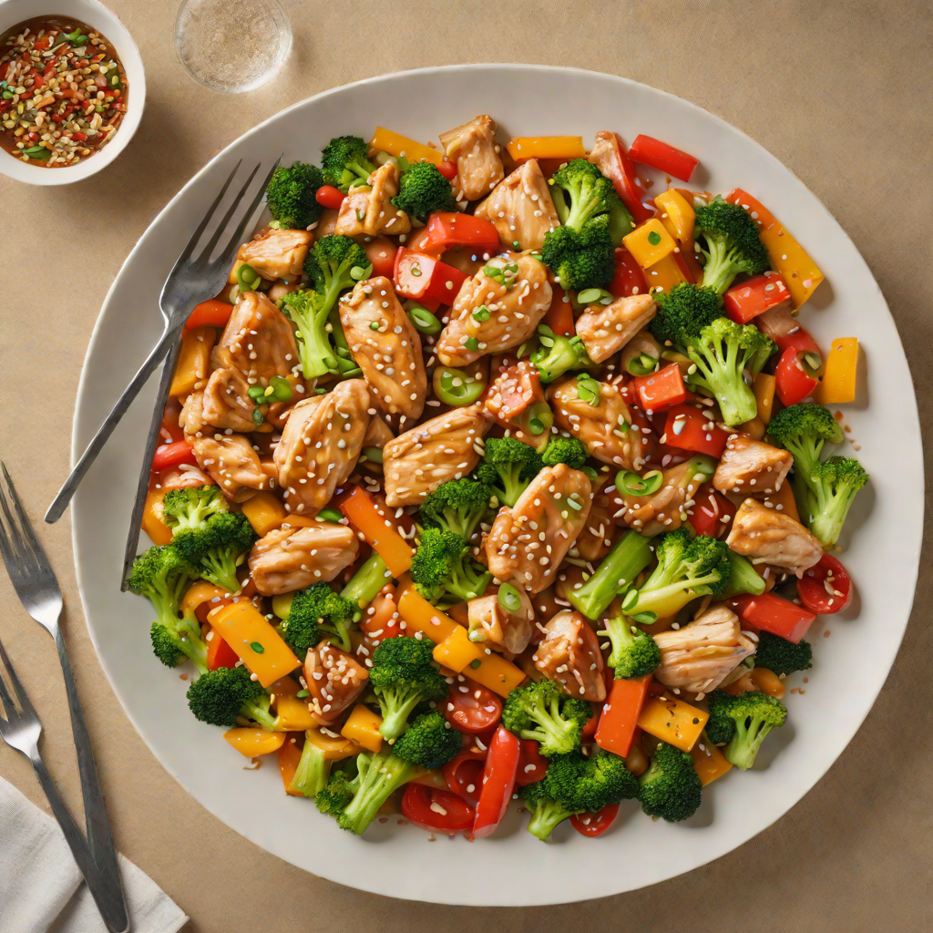 One-Pot Chicken and Vegetable Stir Fry with Sesame Soy Glaze