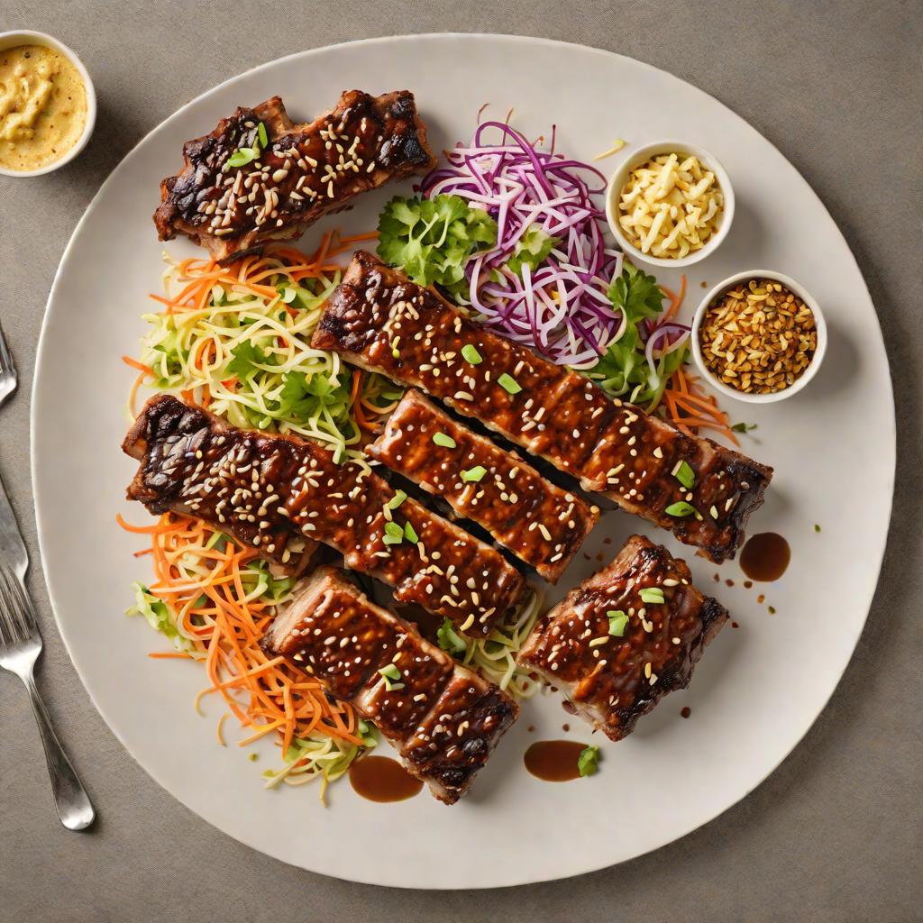 Maple-Glazed Pork Ribs with Mustard Seed Slaw