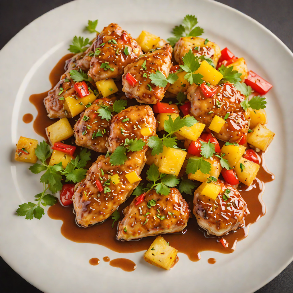 Sautéed Chicken with Tangy Pineapple and Bell Pepper Glaze