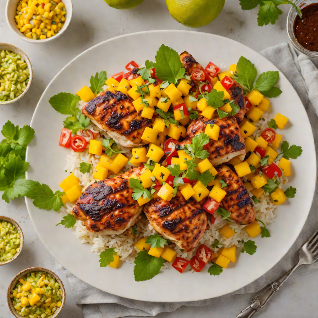 Baked Caribbean-Spiced Chicken with Mango Salsa