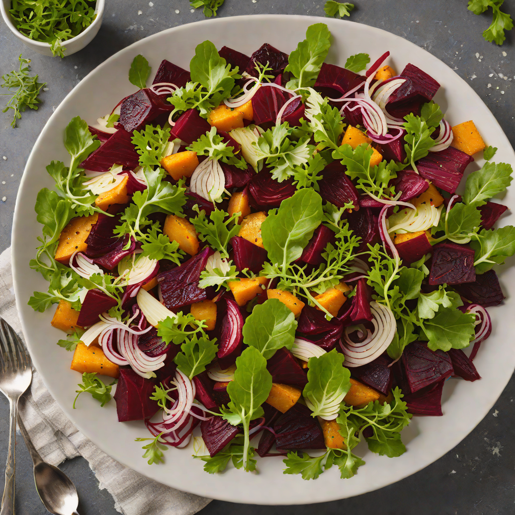 Borscht-Inspired Roasted Beet and Cabbage Salad