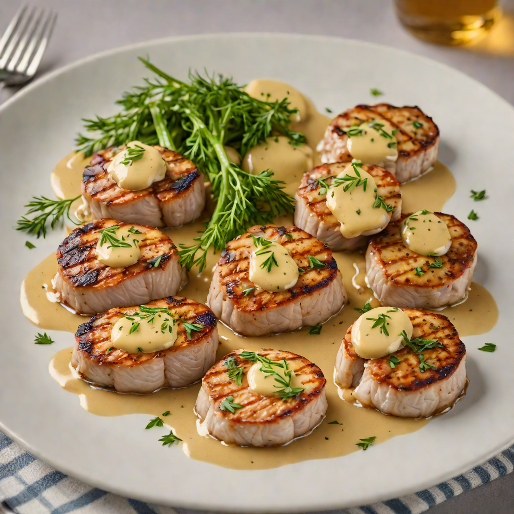 Pan-Seared Pork Medallions with Honey-Dill Sauce