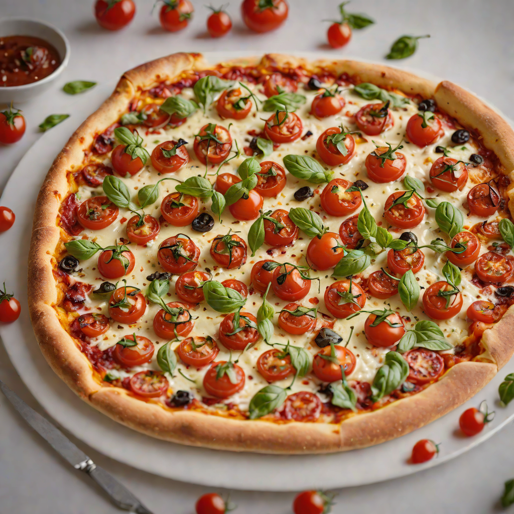 Hand-Stretched Sourdough Pizza with Roasted Cherry Tomatoes