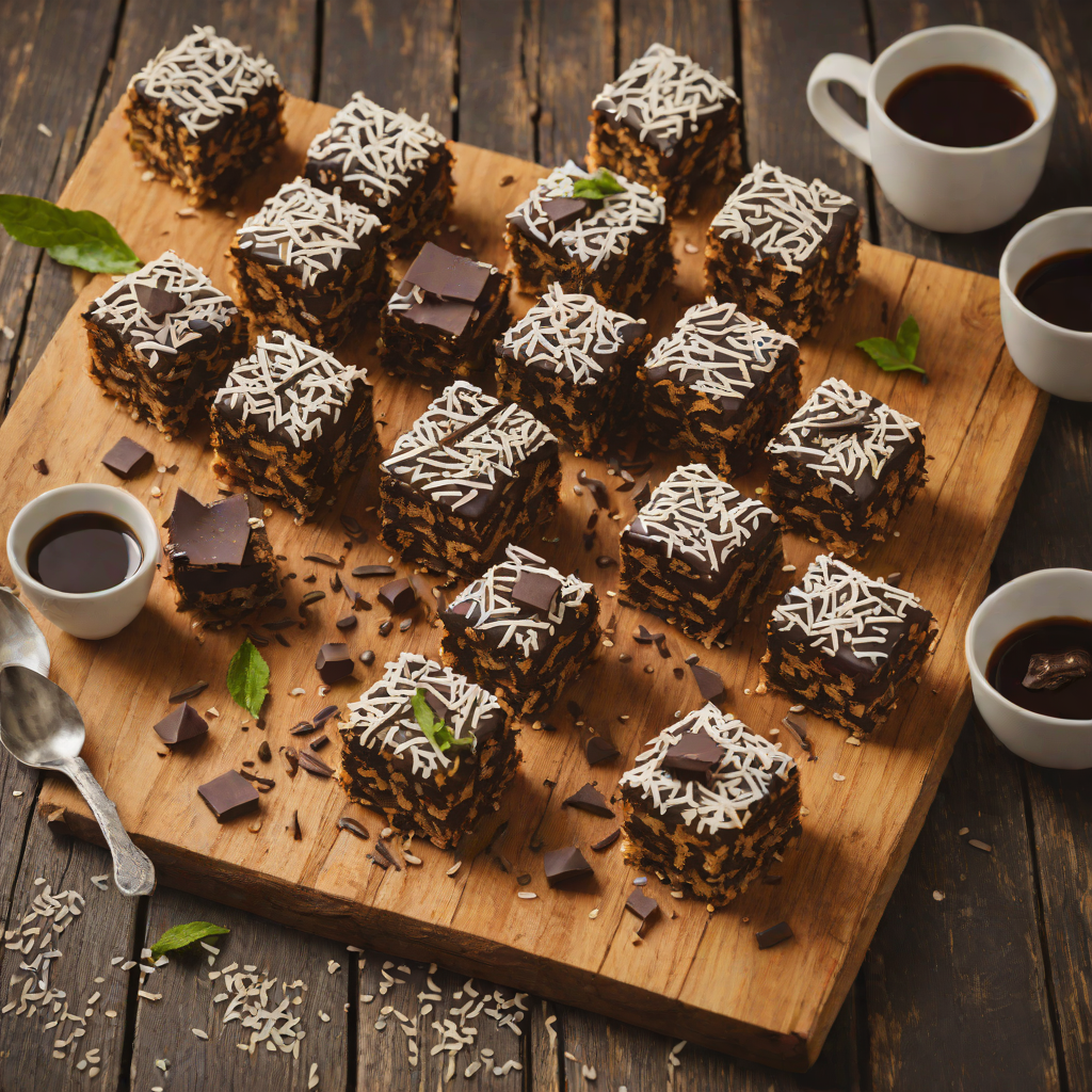 Espresso-Infused Lamingtons with Dark Chocolate Glaze