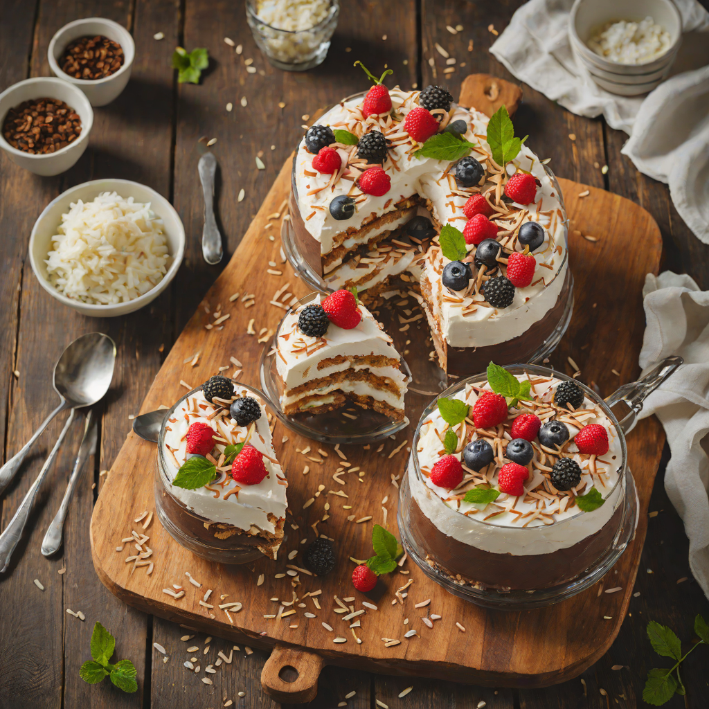 Espresso-Infused Lamington Trifle with Coconut Cream
