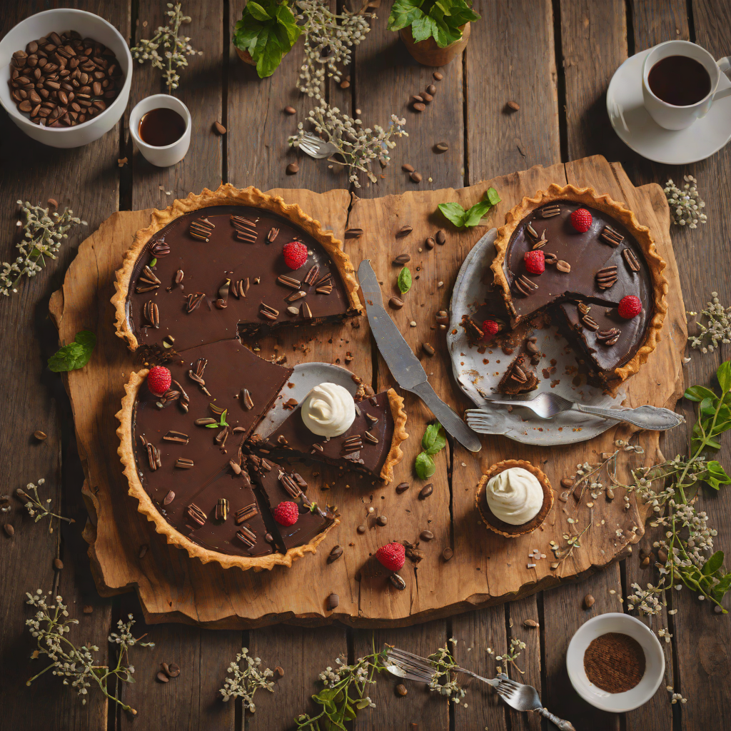 Coffee and Cocoa Bittersweet Chocolate Tart