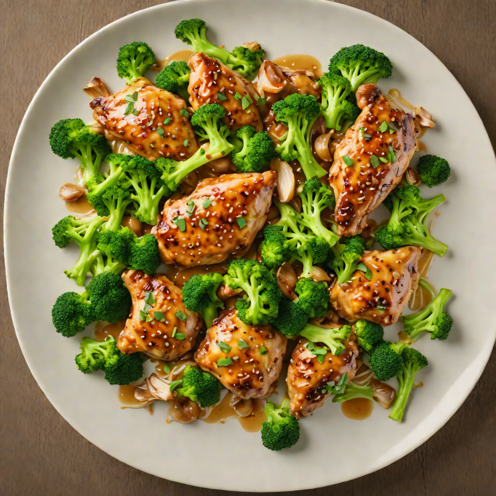 Sautéed Garlic Ginger Chicken with Broccoli
