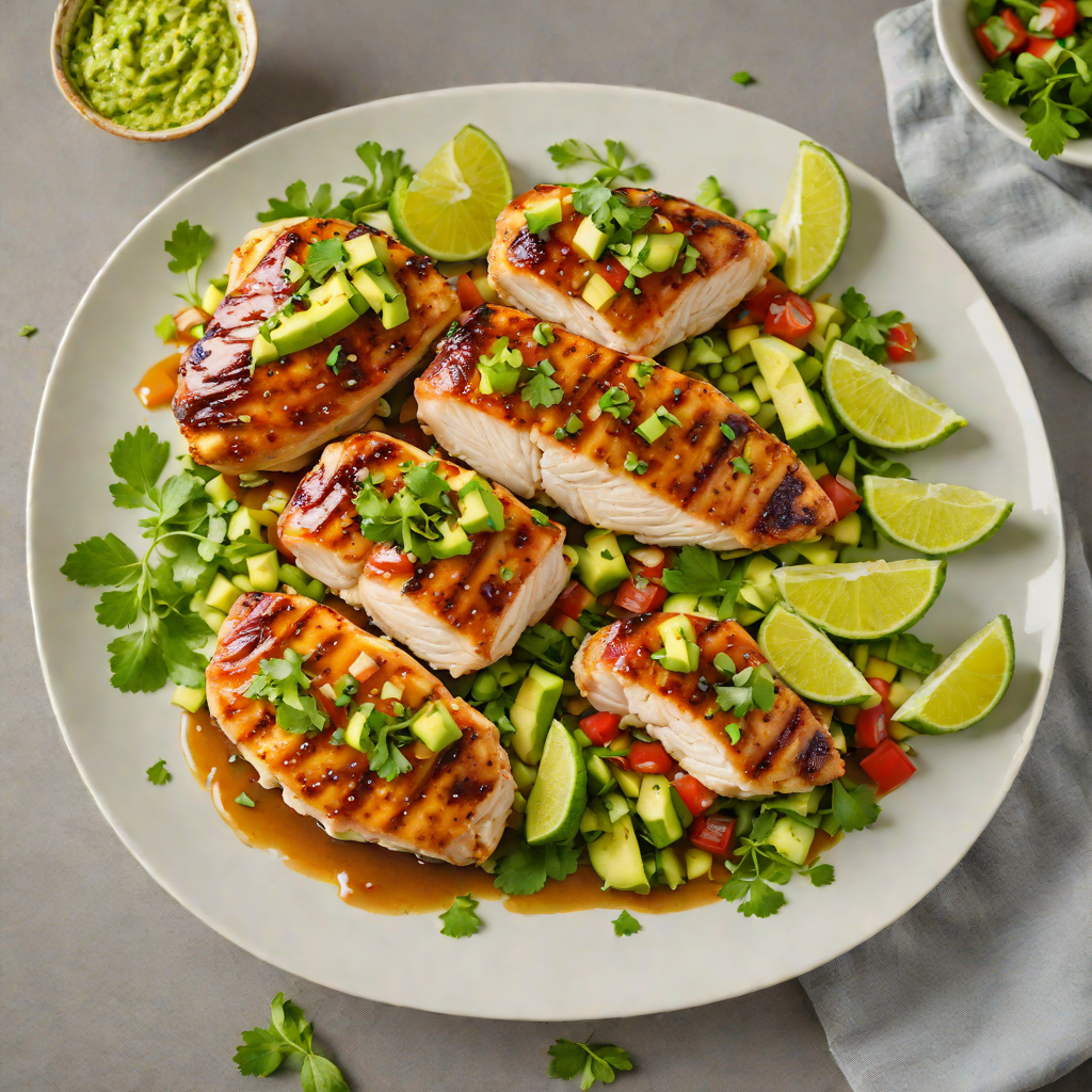 Pan-Seared Chicken with Honey-Lime Glaze and Avocado Salsa